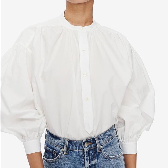NWT Anine Bing Eden Shirt White XXS/TTP - Picture 1 of 17